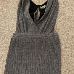 Silver Sparkly Dress. Never Worn, Very Chic! With Side, Cut Outs!