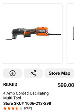 RIDGID 4 amp oscillating Multi-tool