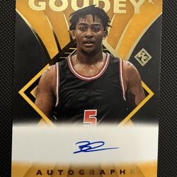 2023 Upper Deck Goodwin Champions Brice Sensabaugh Goudey Autograph Auto