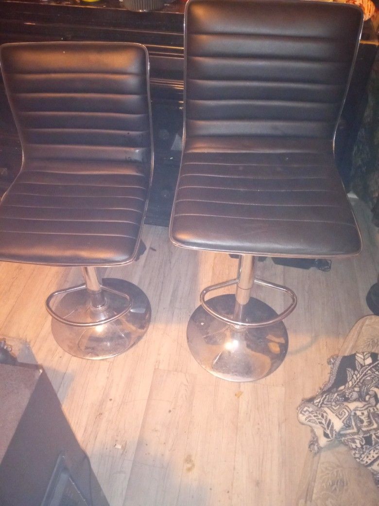 Pair Of Adjustable Bar Chairs...