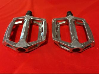 Wellgo Xpedo Platform Alloy 9/16 Chrome Silver Bicycle Pedals “NEW”