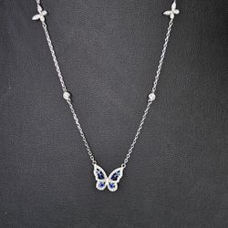 Cadena De mariposa plata 925
