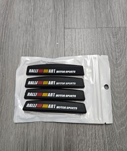 BRAND NEW UNIVERSAL 4PCS RALLIART CAR DOOR EDGE GUARD RUBBER ANTI-SCRATCH STRIP PROTECTOR
