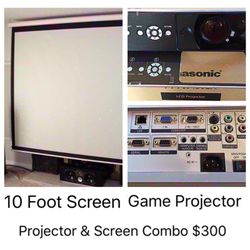 Projector & Screen Combos - $300 Each