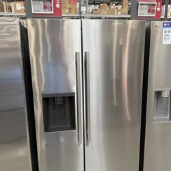 Side By Side LG Fridge Refrigerator Freezer Cooler Fridge Stainless Steel