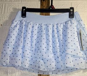 Girls Tiered Polka Dot Skirt with shorts underneath with Elastic Waist