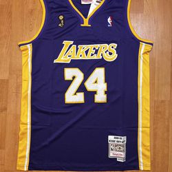 Kobe Bryant Lakers Purple With Gold 08-09 Finals Jersey 