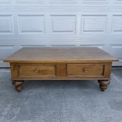 Ethan Allen Maple Plank Top “Henry” Farmhouse Coffee Table