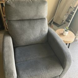 Charcoal Grey Manual Recliner- Like New And Super Comfy