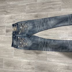 Jaysen Original Taper Stretch Rock Revival Jean