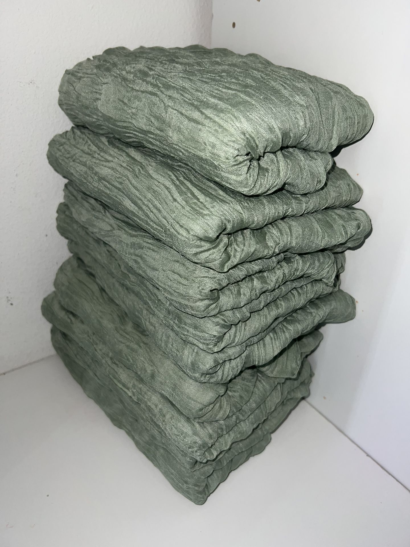 Sage green table runners