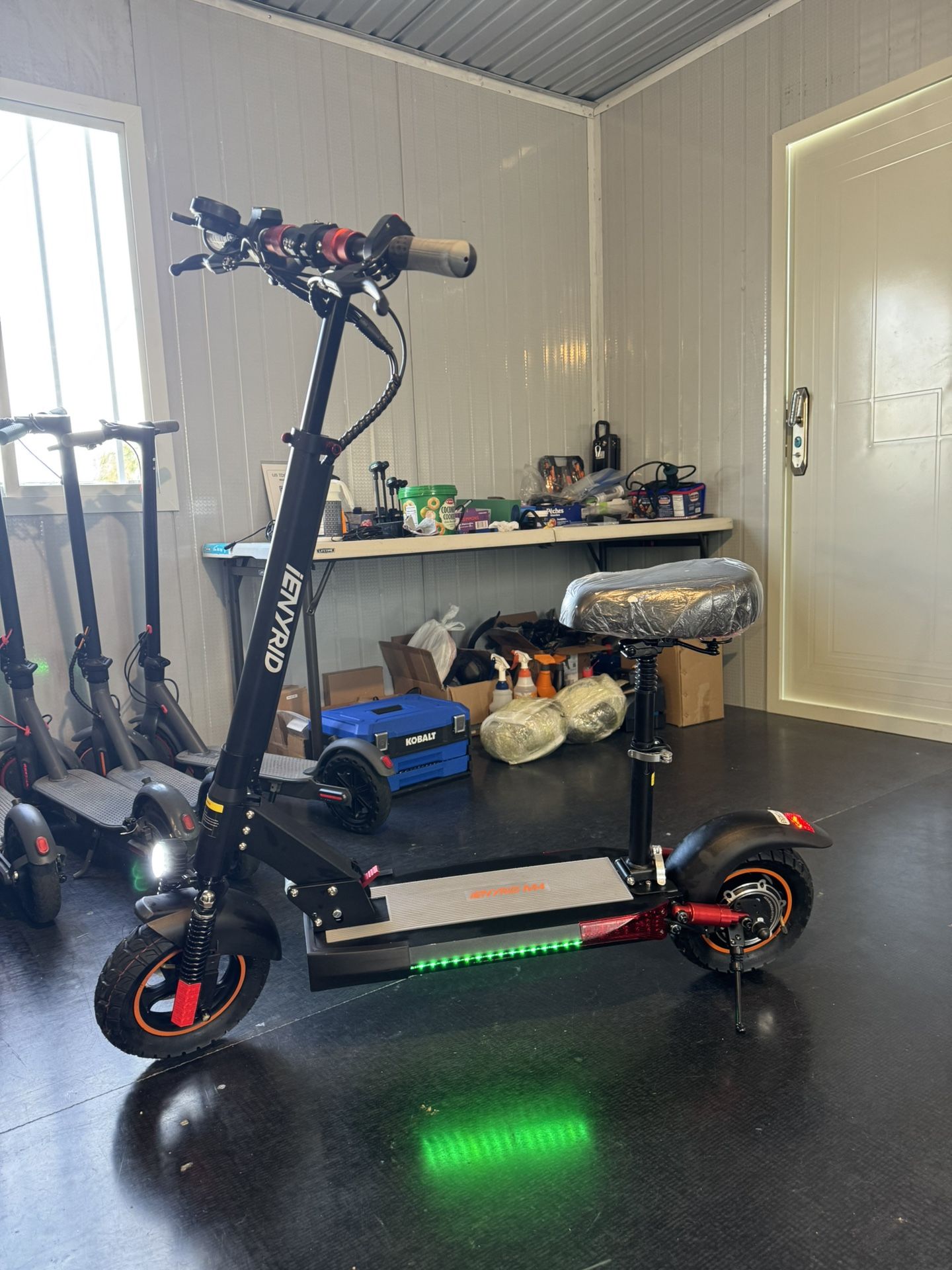 Electric folding off road scooter