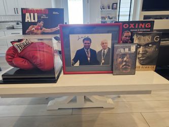 Muhammad Ali autographed boxing gloves
