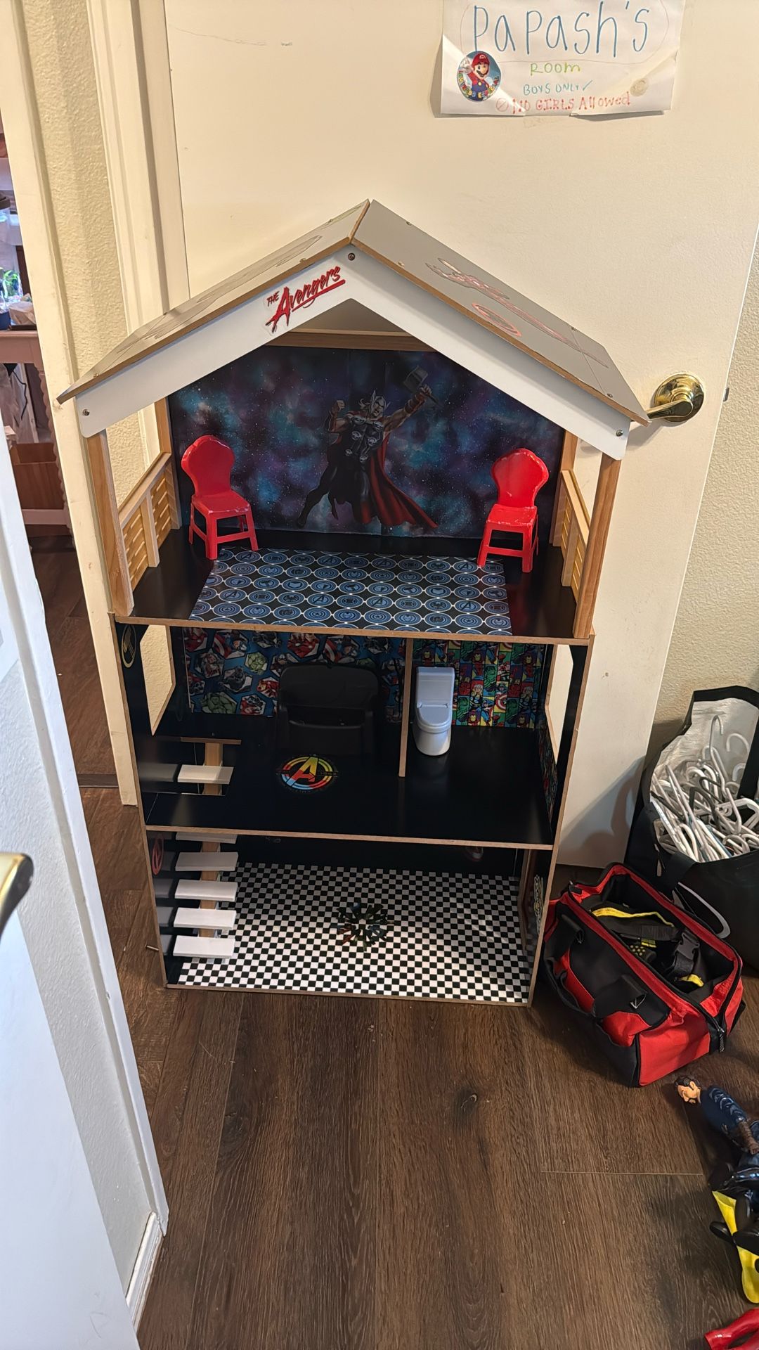 Avengers-Themed Superhero Dollhouse + Action Figures! 🦸♂️🦸♀️