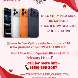 iPhone 17 Pro Max 256GB Brand New Available On Payments Option At Just $10 Without Perfect Credit