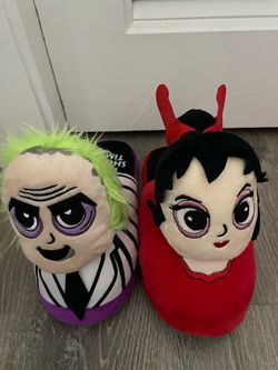 Beetlejuice Character Plush Slippers Pair