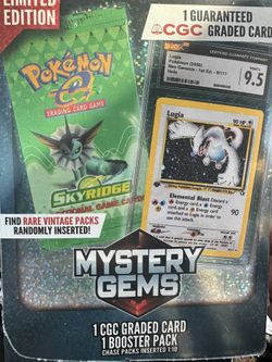 mystery gems 1 graded card Pokémon Box – CGC + 1 Booster Pack (Limited Edition) for Sale in Portland, OR this box offers tremendous value that includes 1 Guranteed CGC Graded Card and 1 Booster Pack! Football Gems Mystery Pack Series