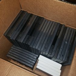  Box Of 63 Empty DVD Shell Cases