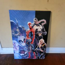 Marvel Spiderman And Friends  Canvas Wall Art 36.5x24