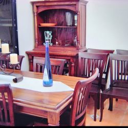 Wooden Dining Set With 6 Bellini Type Chairs (RAPHIA INDONESIA)