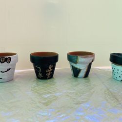 Mini Hand painted  Pots 