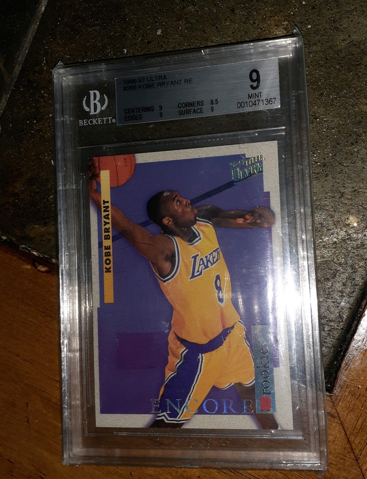 1996 Fleer Ultra Encore Kobe Bryant Rookie Card.