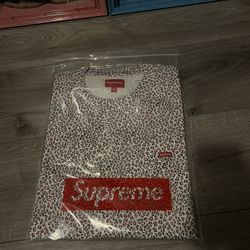 Supreme Small Box Tee Pink Leopard