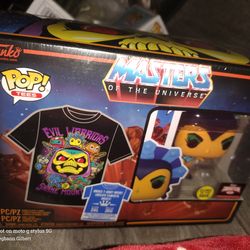 Funko Pops Tees Masters of The Universe Set