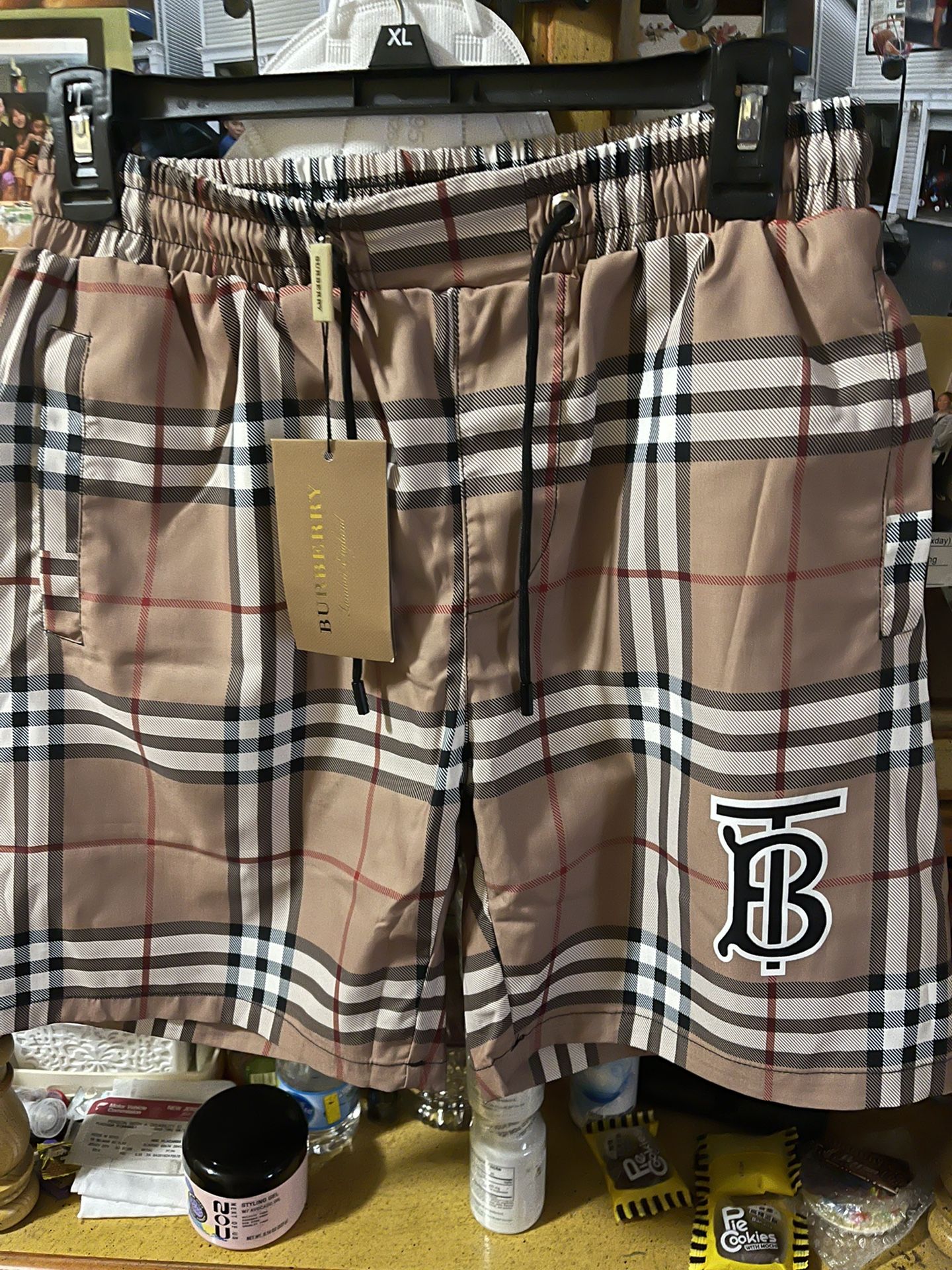 Thomas Burberry TB Mens Swimming Large Shorts Trunks Giant Nova Check Plaid