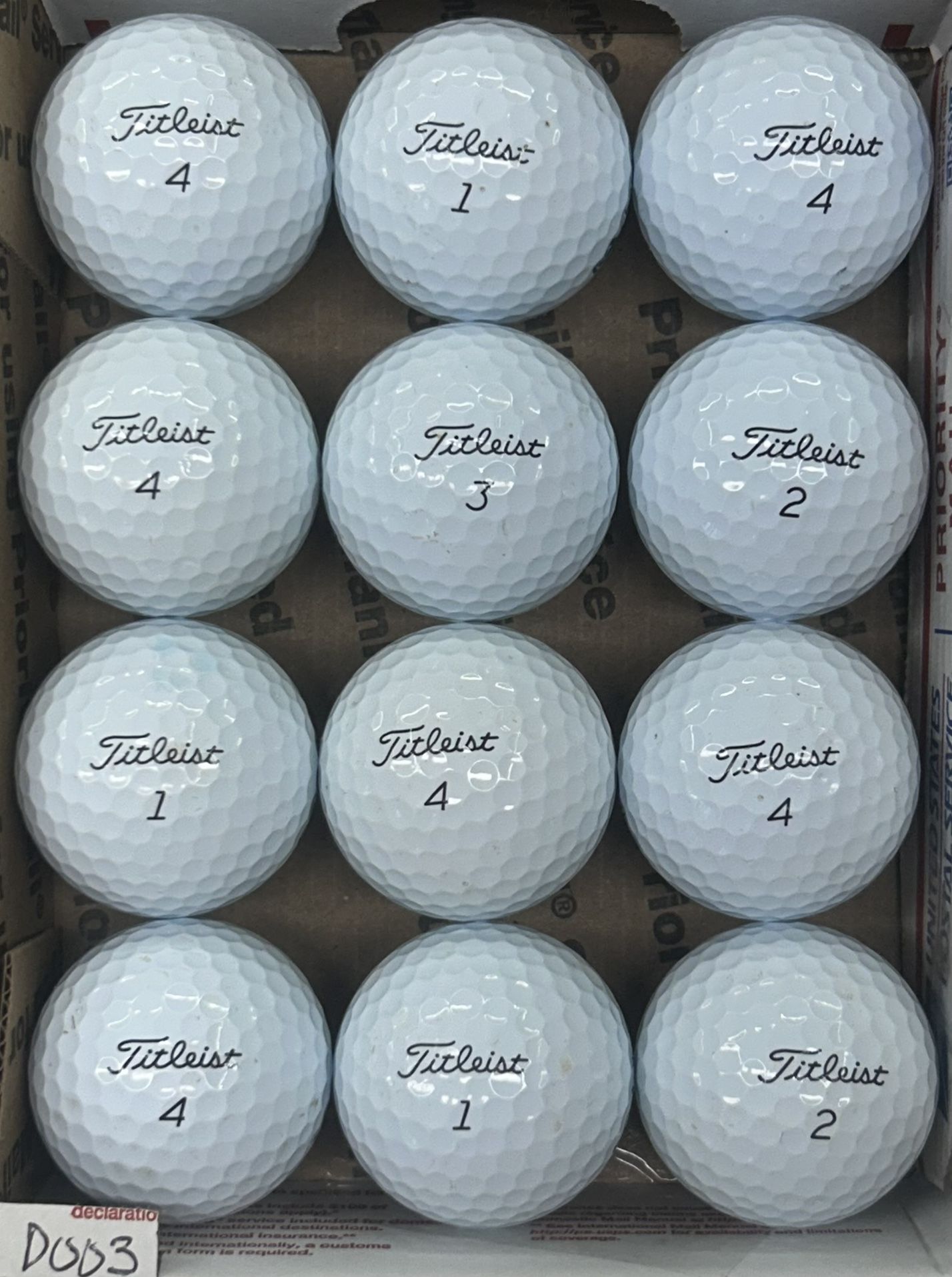 12 Titleist Pro V1 Golf Balls 5/4a Lot D003