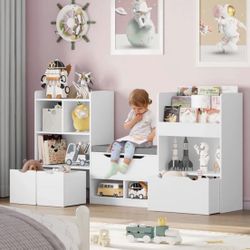 Kids bookshelf with seating PMD 155