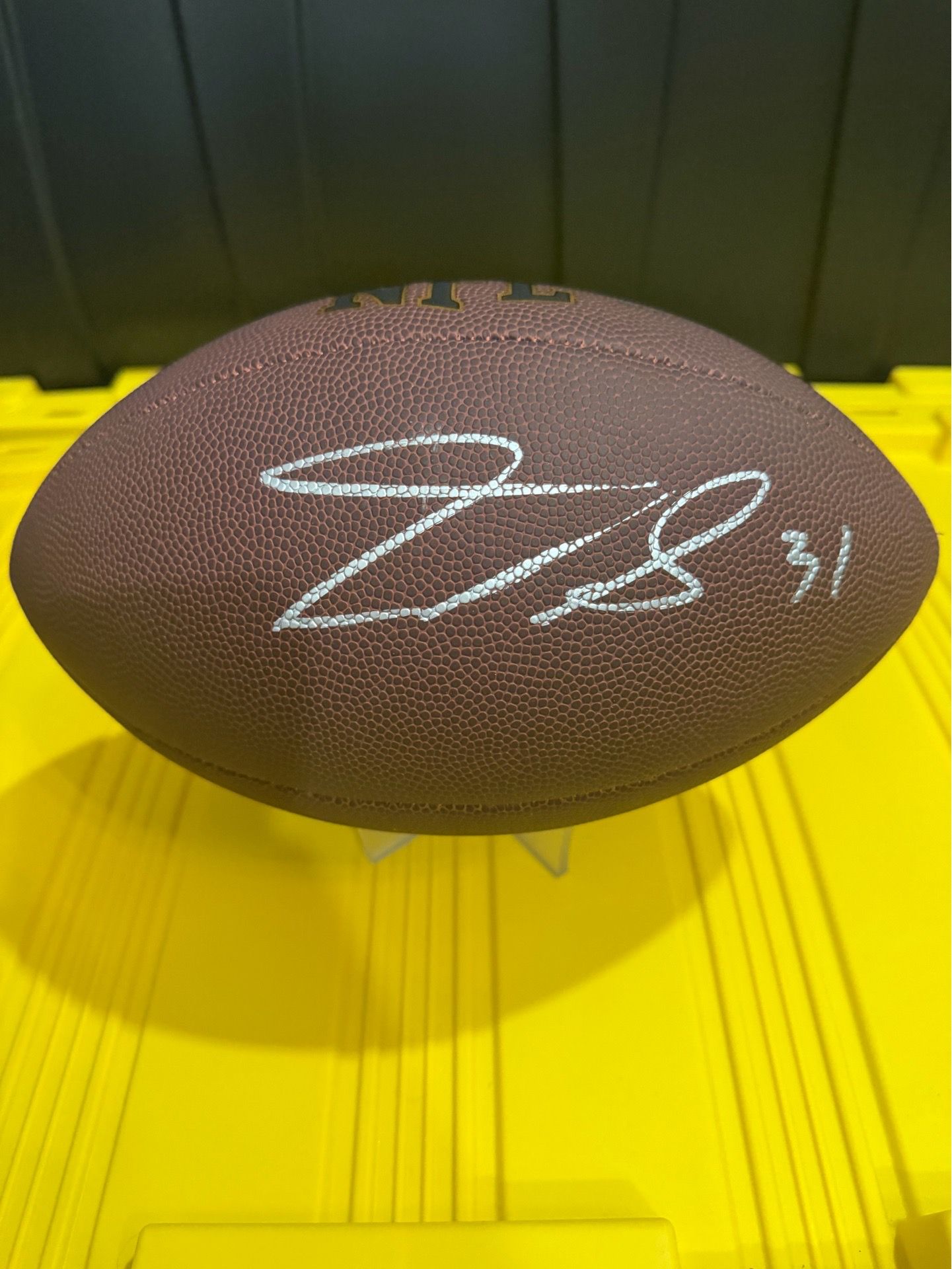Isaac Guerendo Signed Wilson Football San Fransisco 49ers