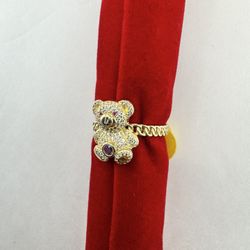 14k Teddy Bear Ring 