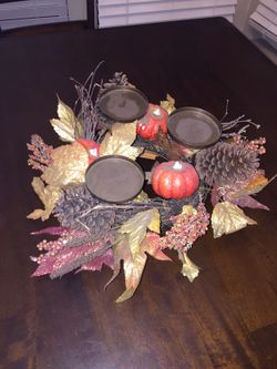 Fall candle holder decor
