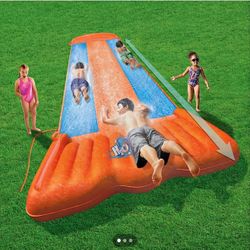 Bestway H2OGO! 18' Triple Water Slip N and Slide Kid's Pool Toys Outdoor SummerFirm $40 