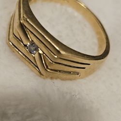 19k GOLD RING VVS DIAMOND MENS
