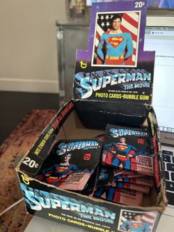 Superman The Movie Topps 1978 Trading Cards Wax Box Wrappers Christopher Reeve