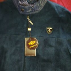 NWT EMPORIO & CO Men's Size XL Suede/Leather Jacket