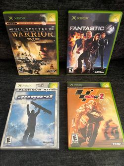 Original Xbox Game Lot Fantastic 4 Full Spectrum Warrior Amped MotoGP 2 Platinum Hits microsoft xbox console 1st generation