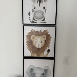 3 Safari Wall Art