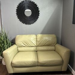 Leather Loveseat 