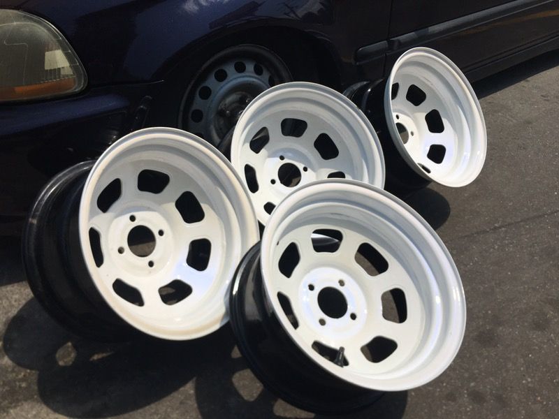 14x7 14x8 4x100 basset wheels Clean!!! for Sale in Virginia Beach, VA ...