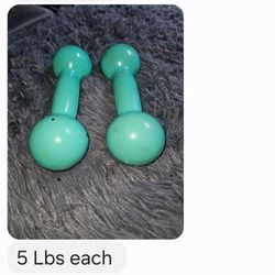 Dumbells  Weight 5 Pounds Each Asking 10.00 For Both