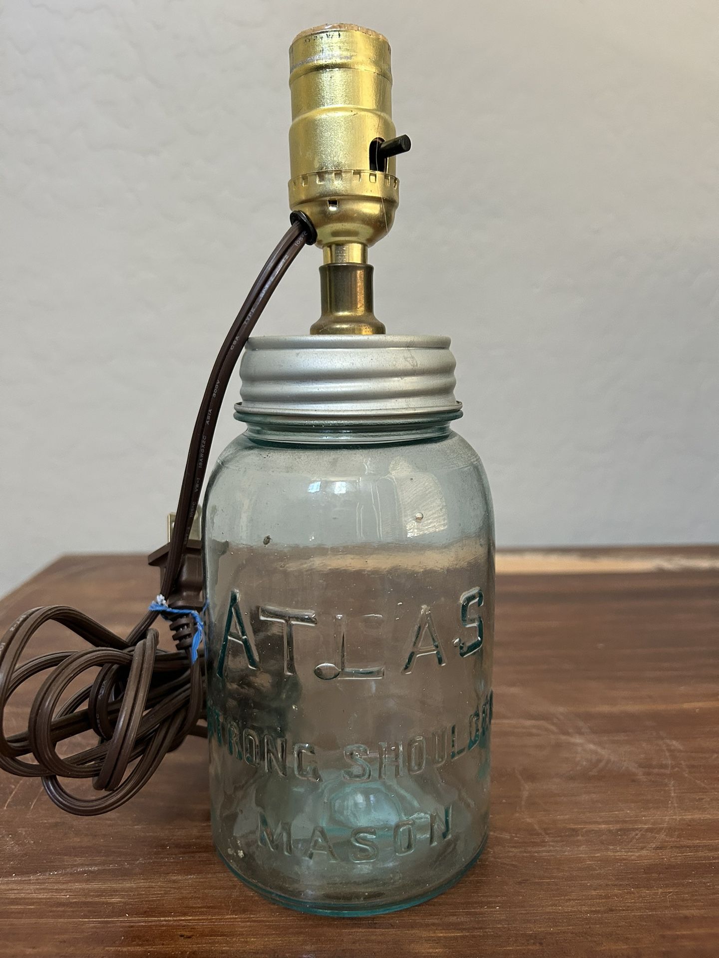 Vintage, mason, jar lamp