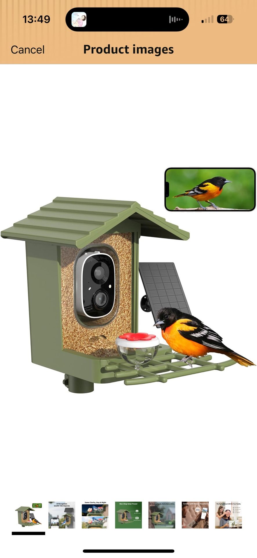 Smart Bird Feeder Camera with AI Species Identifier