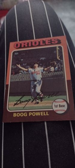 Baseball Topps /1975,  Boog Powell card 625 Cash porch pickup Redmond