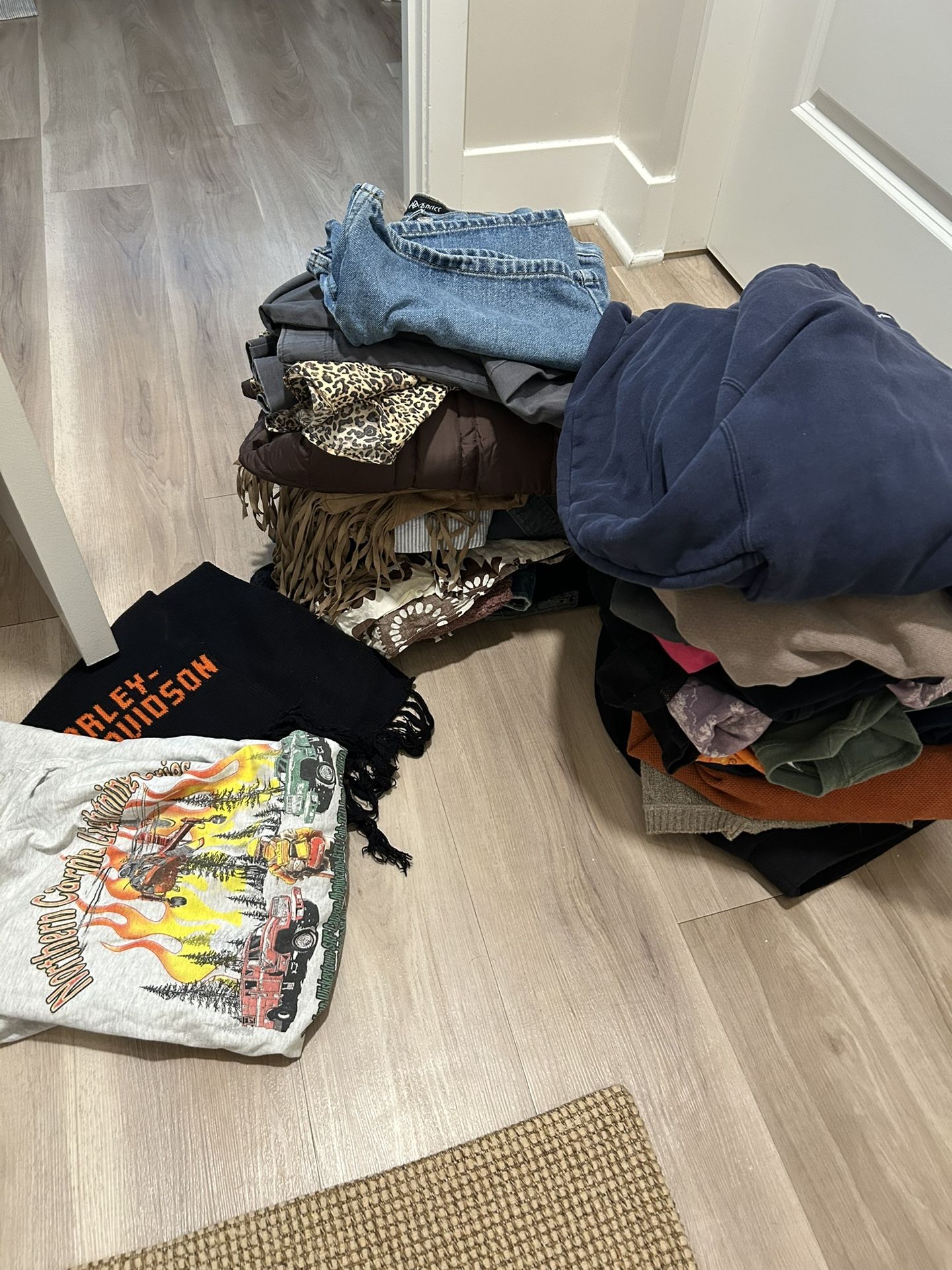 Full bag of vintage clothing