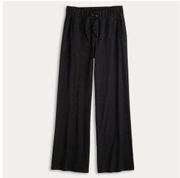 NEW Women’s FLX Wide Leg Lounge Pants - Size Large - Black & Gray