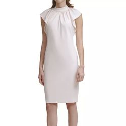 New Calvin Klein Flutter Sleeve Dress