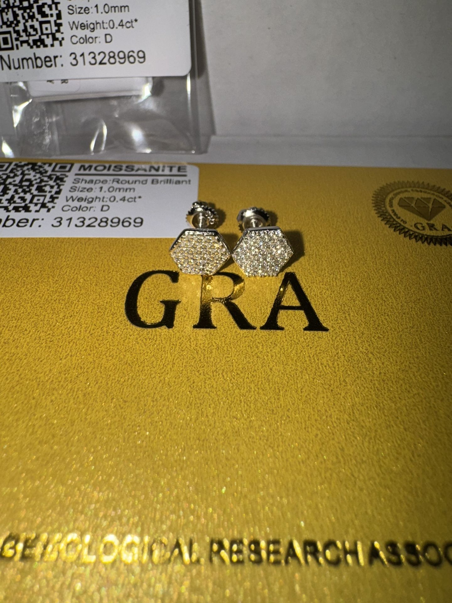 BLACK FRIDAY SALE Round Moissanite Earrings 925 Sterling Silver